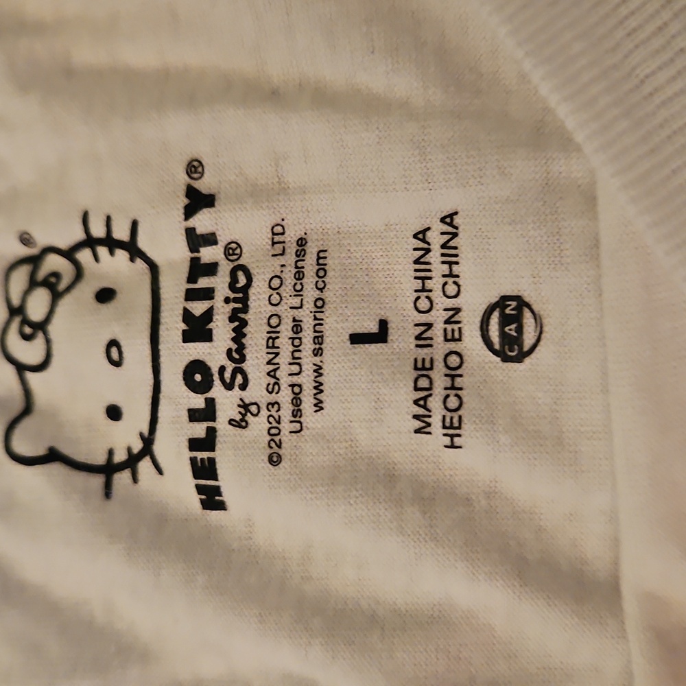 Hello Kitty Halloween Tee | White Spooky Graphic Shirt | Size Large - Picture 5 of 5